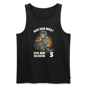 Out of the way! I'm already 5 children's birthday - Men's Premium Organic Tank Top - black - Front - Michal (187cm)