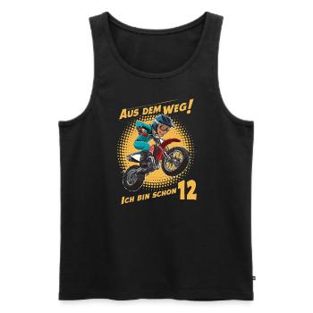 Out of the way! I'm already 12 children's birthday - Men's Premium Organic Tank Top - black - Front - Michal (187cm)