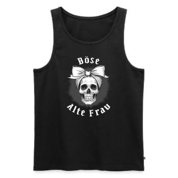 Motorrad Biker Lady Sarkasmus Böse alte Frau - Männer Premium Bio Tank Top - Schwarz - Vorne - Michal (187cm)
