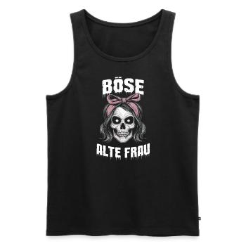 Motorrad Biker Lady Sarkasmus Böse alte Frau - Männer Premium Bio Tank Top - Schwarz - Vorne - Michal (187cm)