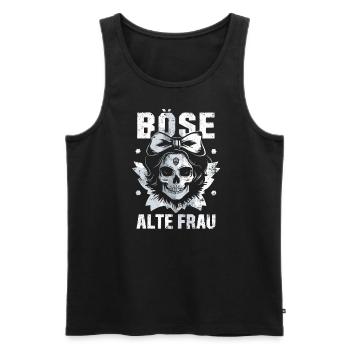 Motorrad Biker Lady Sarkasmus Böse alte Frau - Männer Premium Bio Tank Top - Schwarz - Vorne - Michal (187cm)