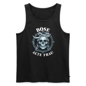 Motorrad Biker Lady Sarkasmus Böse alte Frau - Männer Premium Bio Tank Top - Schwarz - Vorne - Michal (187cm)