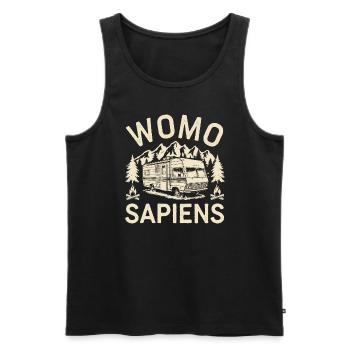 Womo Sapiens - Männer Premium Bio Tank Top - Schwarz - Vorne - AI Model Male 178 light (178cm)