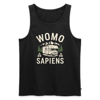 Womo Sapiens - Männer Premium Bio Tank Top - Schwarz - Vorne - AI Model Male 178 light (178cm)