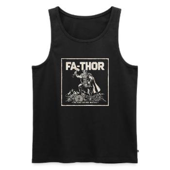 FA-THOR Comme un papa juste bien plus puissant Viking - Débardeur bio Premium Homme - noir - Devant - Michal (187cm)