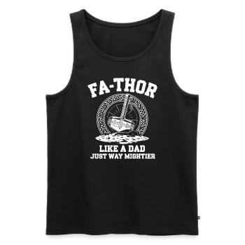 FA-THOR Comme un papa juste bien plus puissant Viking - Débardeur bio Premium Homme - noir - Devant - Michal (187cm)