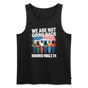 Nous ne reviendrons pas en arrière Harris-Walz 2024 Politique - Débardeur bio Premium Homme - noir - Devant - AI Model Male 178 light (178cm)