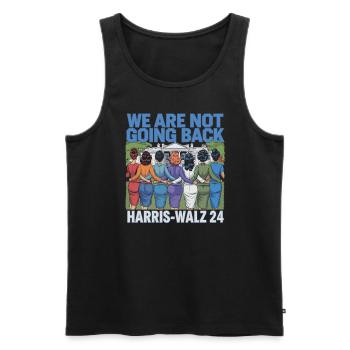 Nous ne reviendrons pas en arrière Harris-Walz 2024 Politique - Débardeur bio Premium Homme - noir - Devant - AI Model Male 178 light (178cm)