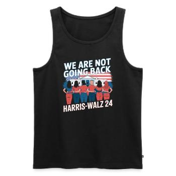 Nous ne reviendrons pas en arrière Harris-Walz 2024 Politique - Débardeur bio Premium Homme - noir - Devant - AI Model Male 178 light (178cm)
