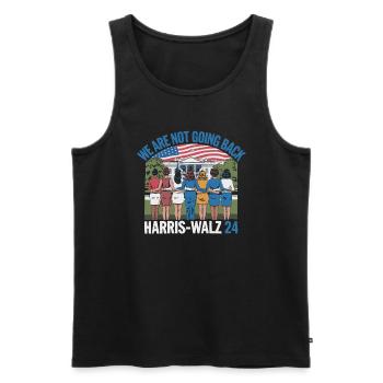 Nous ne reviendrons pas en arrière Harris-Walz 2024 Politique - Débardeur bio Premium Homme - noir - Devant - AI Model Male 178 light (178cm)