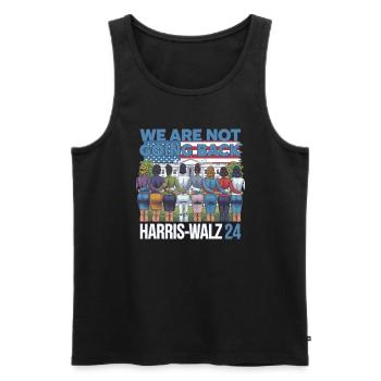 Nous ne reviendrons pas en arrière Harris-Walz 2024 Politique - Débardeur bio Premium Homme - noir - Devant - AI Model Male 178 light (178cm)