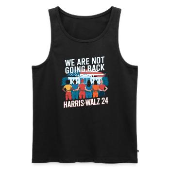 Nous ne reviendrons pas en arrière Harris-Walz 2024 Politique - Débardeur bio Premium Homme - noir - Devant - AI Model Male 178 light (178cm)