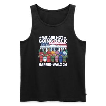 Nous ne reviendrons pas en arrière Harris-Walz 2024 Politique - Débardeur bio Premium Homme - noir - Devant - AI Model Male 178 light (178cm)
