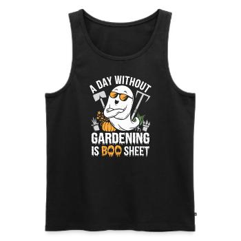 A Day Without Gardening Is Boo Sheet Ghost - Männer Premium Bio Tank Top - Schwarz - Vorne - AI Model Male 178 light (178cm)