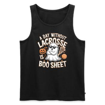 A Day Without Lacrosse Is Boo Sheet Ghost - Männer Premium Bio Tank Top - Schwarz - Vorne - AI Model Male 178 light (178cm)
