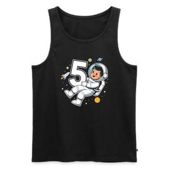 5th Birthday Astronaut Space Adventure for Boys - Männer Premium Bio Tank Top - Schwarz - Vorne - Michal (187cm)