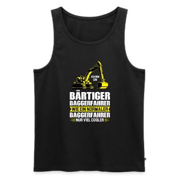 Baggerfahrer Job Bagger Geschenk - Männer Premium Bio Tank Top - Schwarz - Vorne - Michal (187cm)