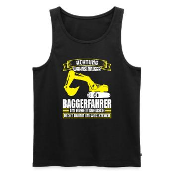 Baggerfahrer Job Bagger Geschenk - Männer Premium Bio Tank Top - Schwarz - Vorne - Michal (187cm)