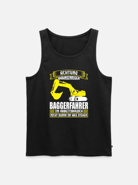 Baggerfahrer Job Bagger Geschenk - Männer Premium Bio Tank Top - Schwarz
