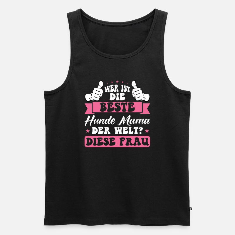 Hunde Mama Hund Geschenk - Männer Premium Bio Tank Top - Schwarz