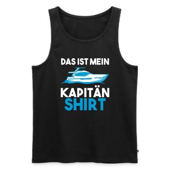 Kapitän Boot Bootsfahrer Geschenk - Männer Premium Bio Tank Top - Schwarz - Vorne - Michal (187cm)
