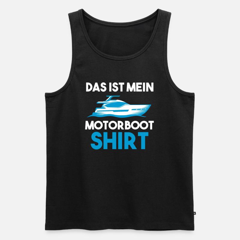 Motorboot Boot Bootfahren Geschenk - Männer Premium Bio Tank Top - Schwarz