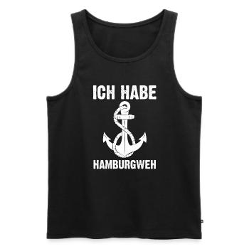 Hamburg Norddeutschland Hamburger Geschenk - Männer Premium Bio Tank Top - Schwarz - Vorne - Michal (187cm)