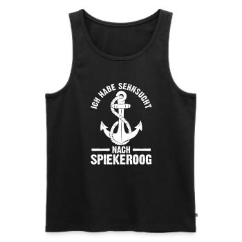 Spiekeroog Norddeutschland Ostfriesische Inseln G - Männer Premium Bio Tank Top - Schwarz - Vorne - Michal (187cm)
