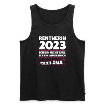 Rentnerin 2023 Oma Ruhestand Geschenk - Männer Premium Bio Tank Top - Schwarz - Vorne - Michal (187cm)
