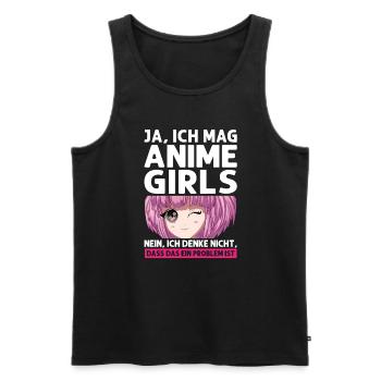Otaku Japan Anime Merch Anime Merch Geschenk - Männer Premium Bio Tank Top - Schwarz - Vorne - Michal (187cm)