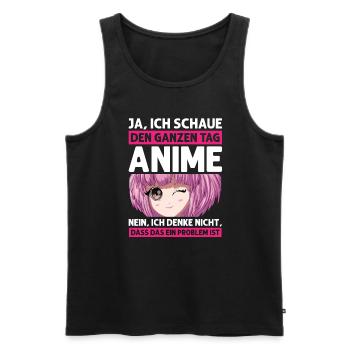 Otaku Japan Anime Merch Anime Merch Geschenk - Männer Premium Bio Tank Top - Schwarz - Vorne - Michal (187cm)