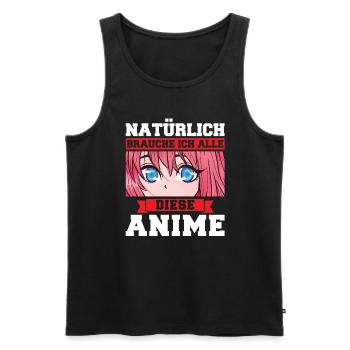 Otaku Japan Anime Merch Anime Merch Geschenk - Männer Premium Bio Tank Top - Schwarz - Vorne - Michal (187cm)