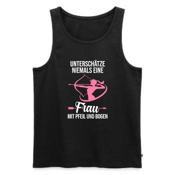 Bogen Sport Bogenschießen Bogen Geschenk - Männer Premium Bio Tank Top - Schwarz - Vorne - Michal (187cm)