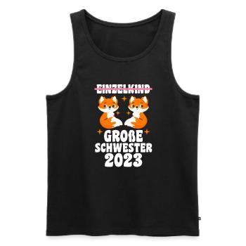 Schwestern Fuchs grosse Schwester Fuchs Geschenk - Männer Premium Bio Tank Top - Schwarz - Vorne - Michal (187cm)