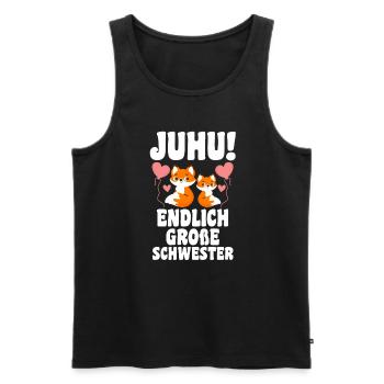 Schwestern Fuchs grosse Schwester Fuchs Geschenk - Männer Premium Bio Tank Top - Schwarz - Vorne - Michal (187cm)