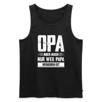 Opas Opa Opas Geschenk - Männer Premium Bio Tank Top - Schwarz - Vorne - AI Model Male 178 light (178cm)