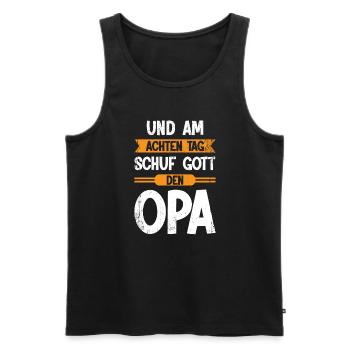 Opas Opa Opas Geschenk - Männer Premium Bio Tank Top - Schwarz - Vorne - AI Model Male 178 light (178cm)