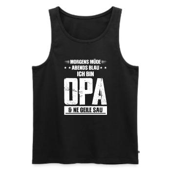 Opas Opa Opas Geschenk - Männer Premium Bio Tank Top - Schwarz - Vorne - AI Model Male 178 light (178cm)