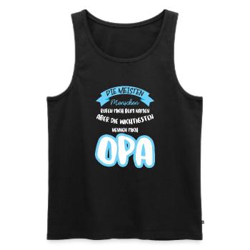 Opas Opa Opas Geschenk - Männer Premium Bio Tank Top - Schwarz - Vorne - AI Model Male 178 light (178cm)