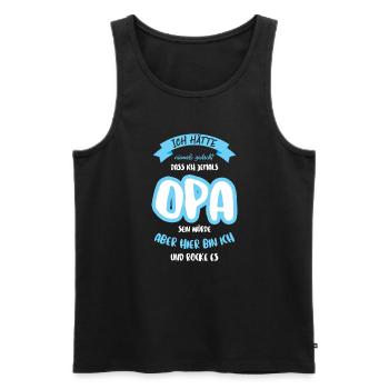 Opas Opa Opas Geschenk - Männer Premium Bio Tank Top - Schwarz - Vorne - AI Model Male 178 light (178cm)