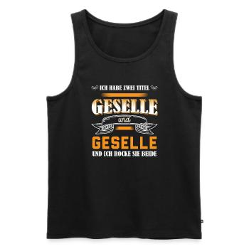 Geselle 2023 Geselle Geselle bestanden Geschenk - Männer Premium Bio Tank Top - Schwarz - Vorne - Michal (187cm)