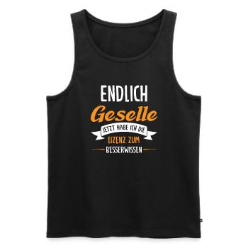 Geselle 2023 Geselle Geselle bestanden Geschenk - Männer Premium Bio Tank Top - Schwarz - Vorne - Michal (187cm)