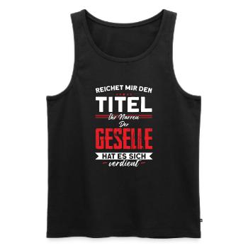Geselle 2023 Geselle Geselle bestanden Geschenk - Männer Premium Bio Tank Top - Schwarz - Vorne - Michal (187cm)