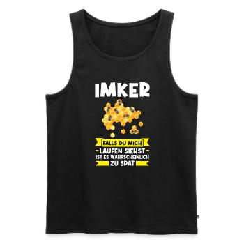 Imker Bienen Bienenzüchter Geschenk - Männer Premium Bio Tank Top - Schwarz - Vorne - Michal (187cm)