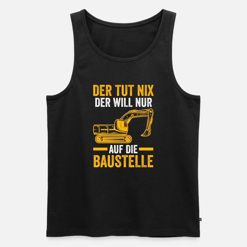 Baggerfahrer Job Baggerführer Geschenk - Männer Premium Bio Tank Top - Schwarz