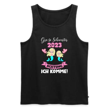 Große Schwester 2023 Meerjungfrau Schwestern Gesch - Männer Premium Bio Tank Top - Schwarz - Vorne - Michal (187cm)