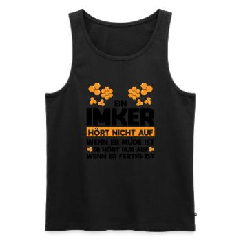 Imker Bienen Imkerei Geschenk - Männer Premium Bio Tank Top - Schwarz - Vorne - Michal (187cm)