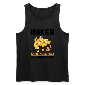 Imker Bienen Bienenzüchter Geschenk - Männer Premium Bio Tank Top - Schwarz - Vorne - Michal (187cm)