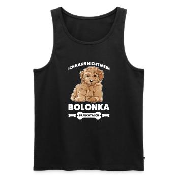 Bolonka Hund Bolonka Zwetna Geschenk - Männer Premium Bio Tank Top - Schwarz - Vorne - Michal (187cm)