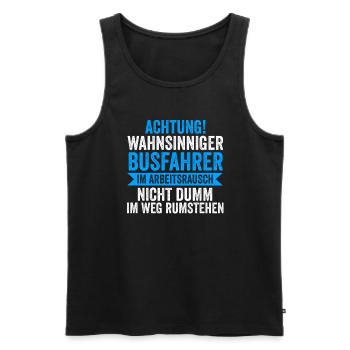 Busfahrer Job Busfahren Geschenk - Männer Premium Bio Tank Top - Schwarz - Vorne - Michal (187cm)